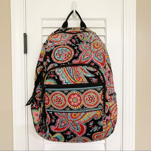 Vera Bradley Handbags - Vera Bradley Paisley colorful & black backpack